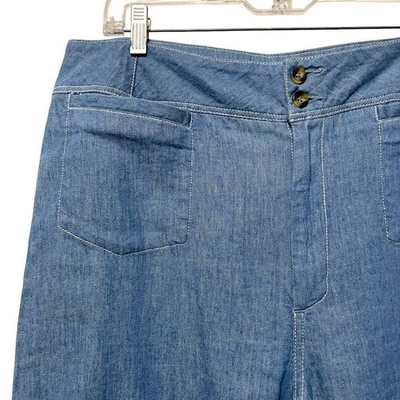 NWT Anthropologie PILCRO High Rise Wide Leg Trouser Jeans 32 - Picture 3 of 11